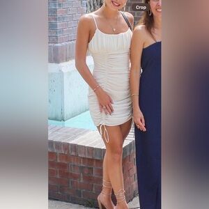 Beautiful cocktail dress off white dress by Cotton Candy LA LIKE NEW SZ S